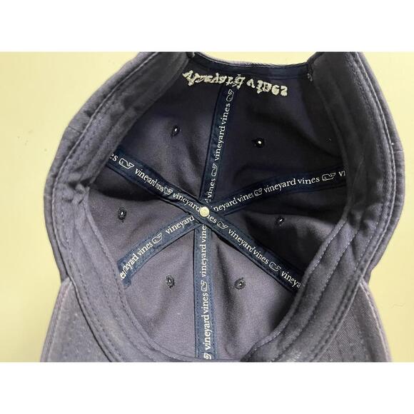 Vineyard Vines Navy Blue Whale Logo Baseball Cap - Picture 3 of 5